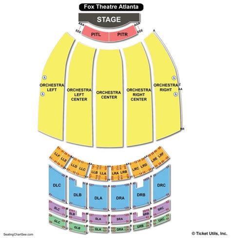 Fox atlanta seating chart - Fox Theatre Atlanta. Fox Theatre Atlanta » Seating » Sections. Section. Tickets. 1st Dress Circle Left A. FROM $76. 1st Dress Circle Left B. $76. 1st Dress Circle Left C.